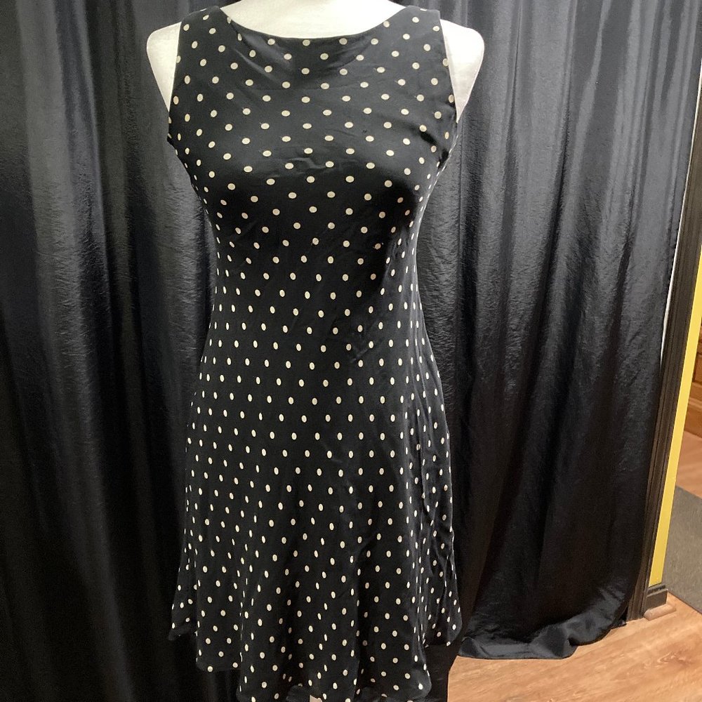 JNY black/white polka dot dress
